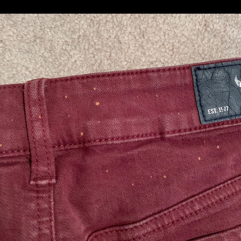 American Eagle Hi Rise Maroon Jean Short - Picture 5 of 6